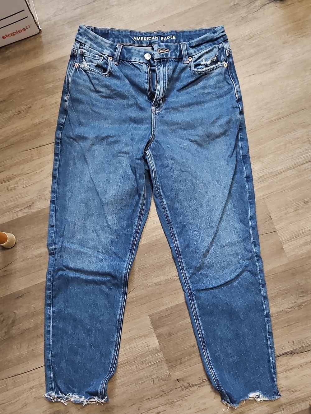 American Eagle Mom Jeans in Classic Blue